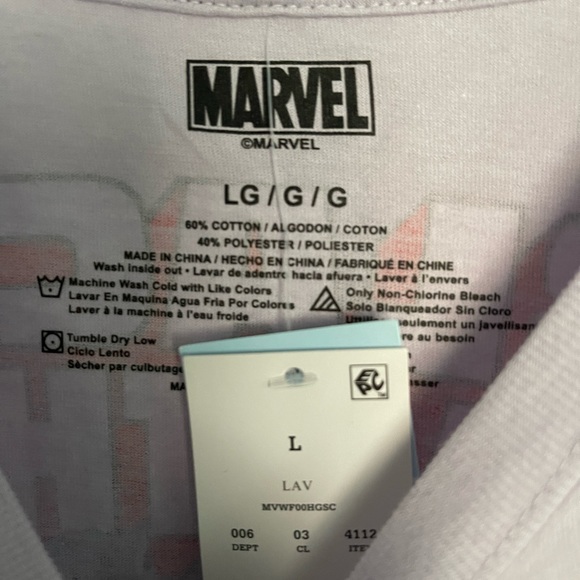 Marvel Black Panther Tee Shirt (Lavender) Size (L) - Picture 7 of 7